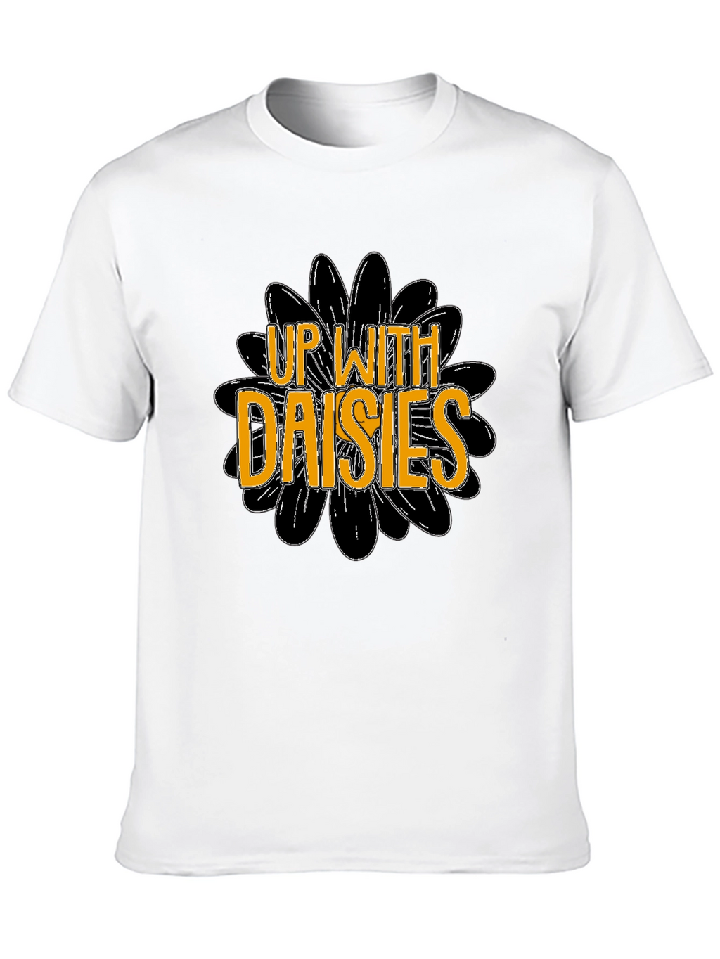 Up With Daisies Graphic T-Shirt - Black