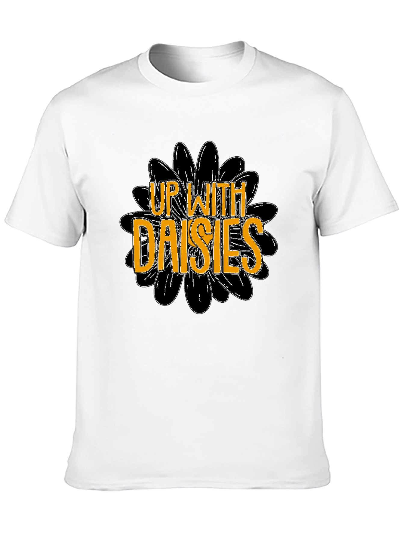 Up With Daisies Graphic T-Shirt - Black