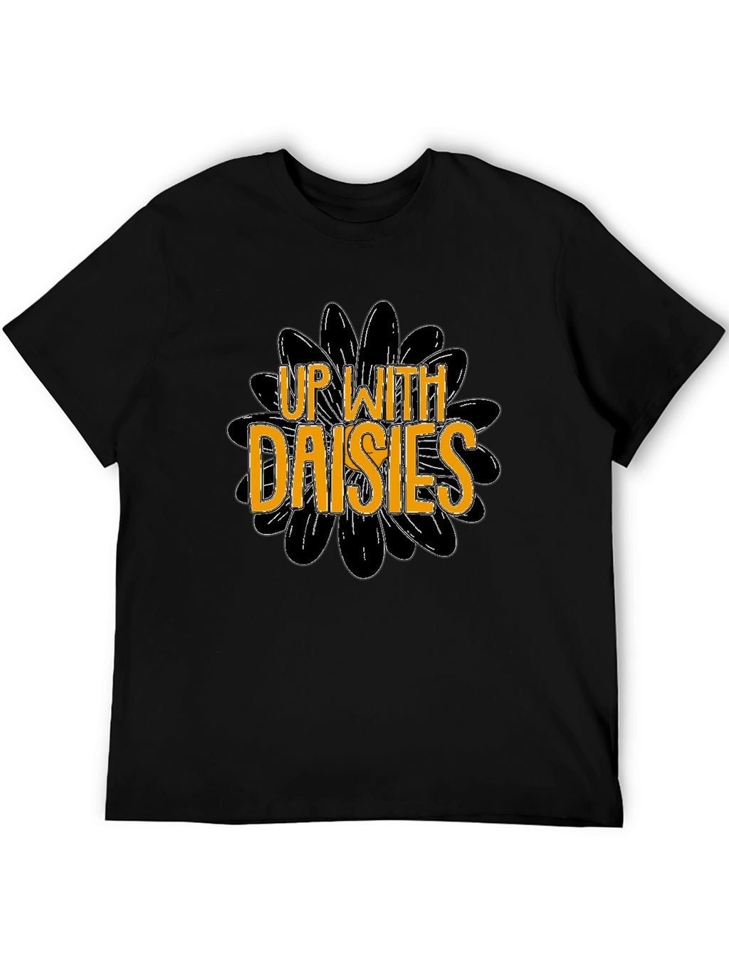 Up With Daisies Graphic T-Shirt - Black