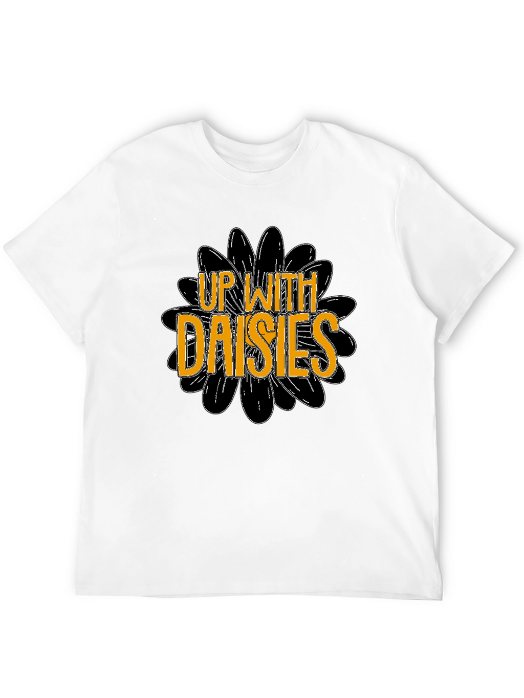 Up With Daisies Graphic T-Shirt - Black