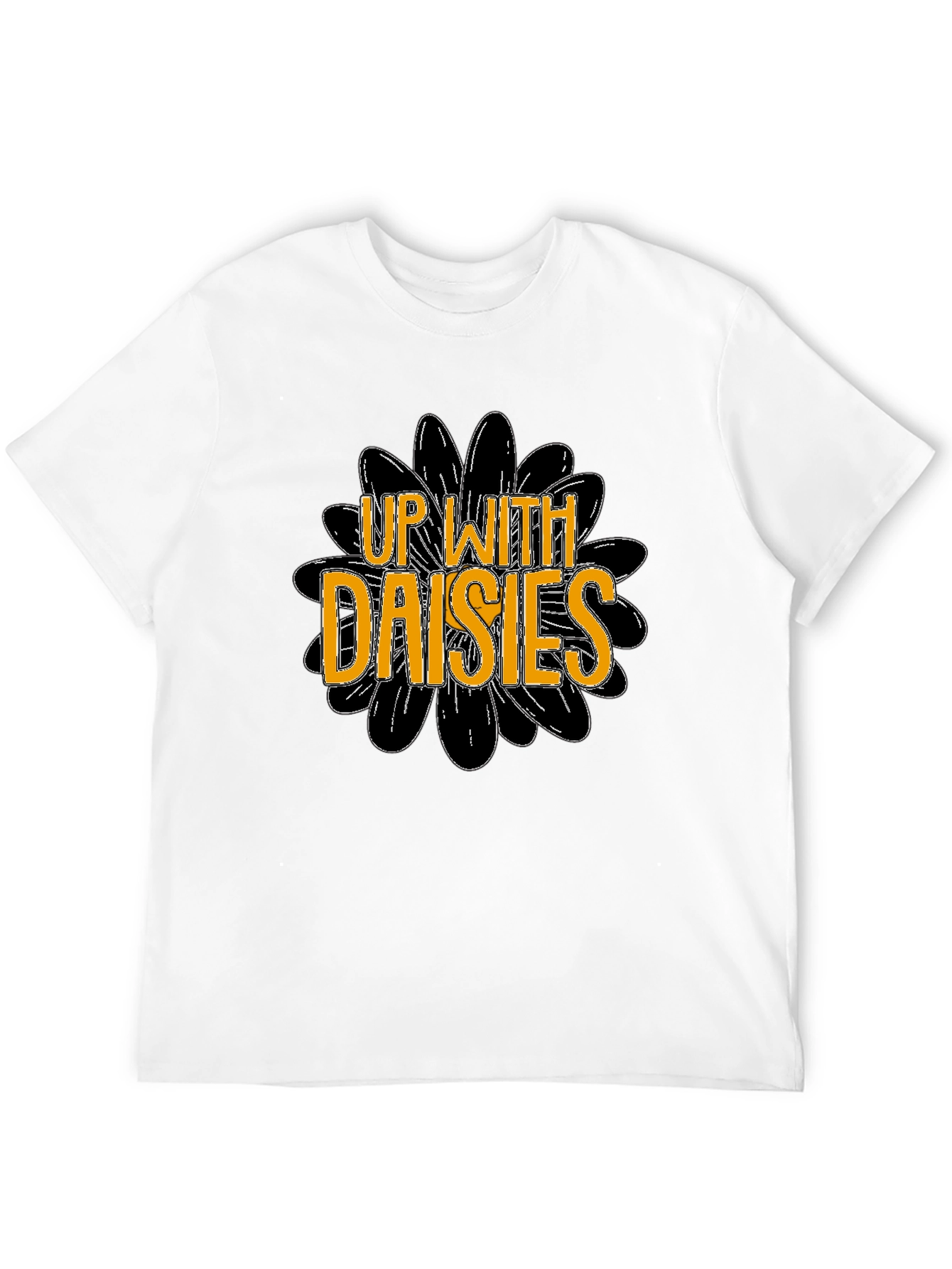 Up With Daisies Graphic T-Shirt - Black