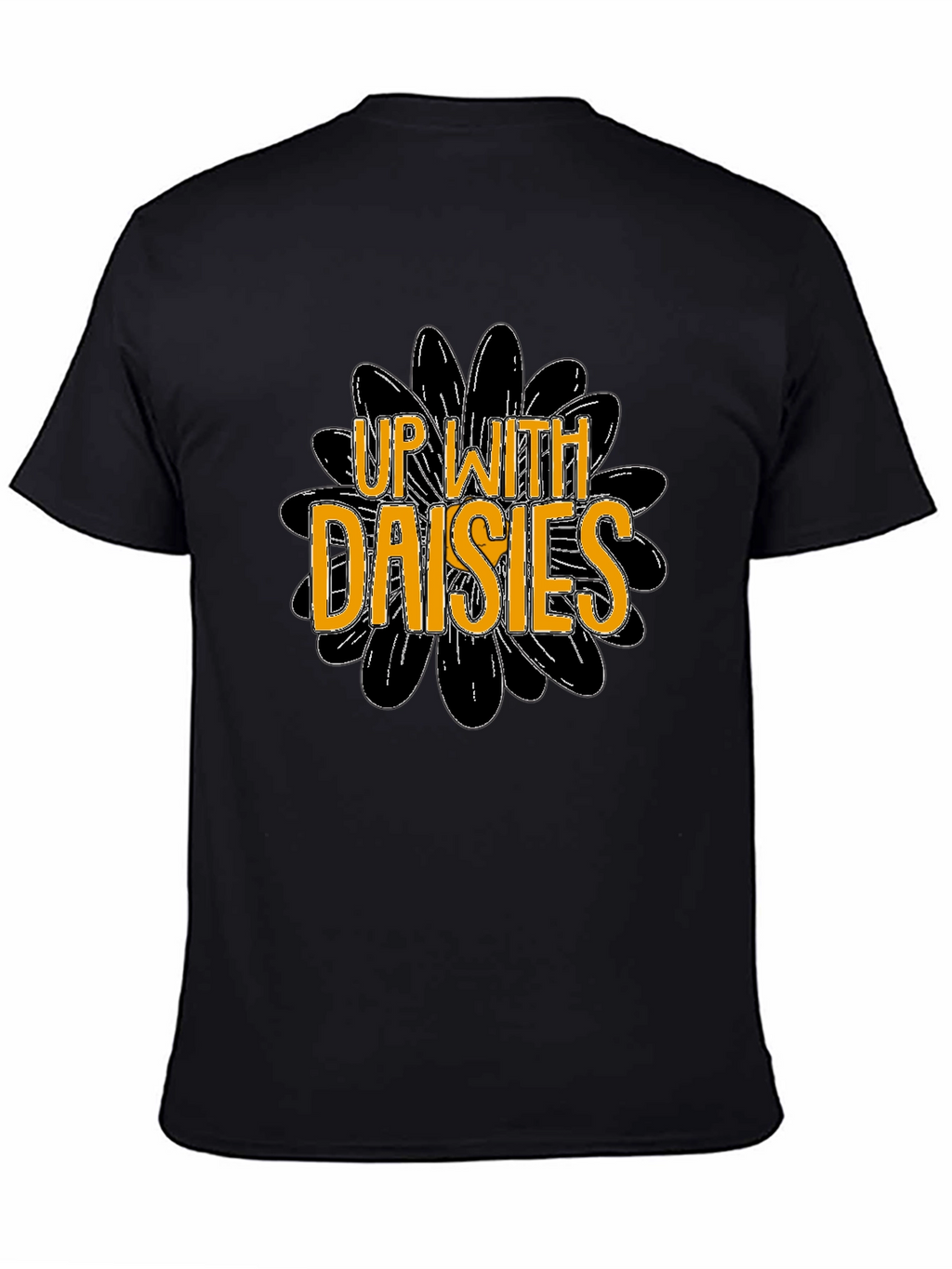 Up With Daisies Graphic T-Shirt - Black