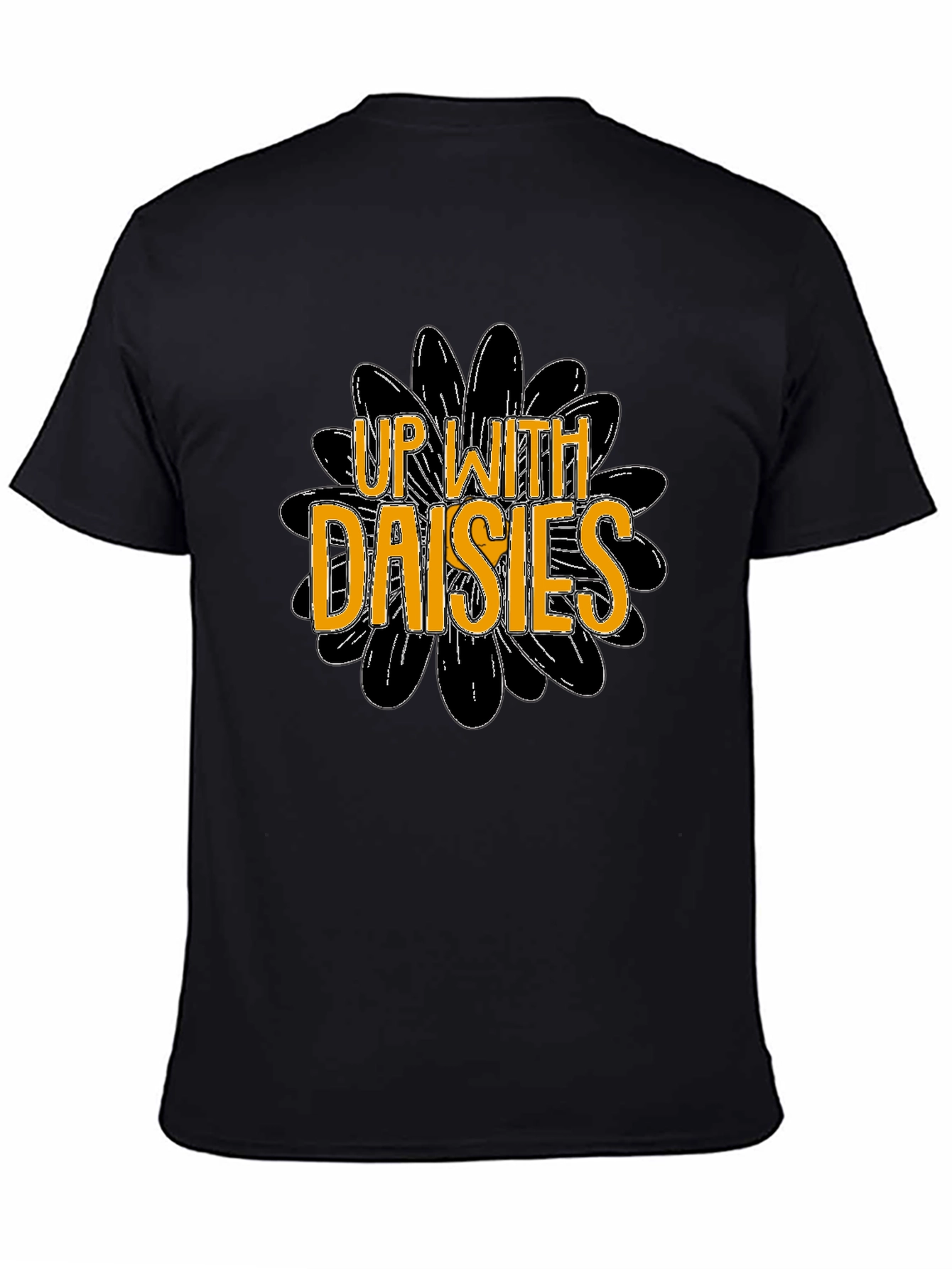 Up With Daisies Graphic T-Shirt - Black