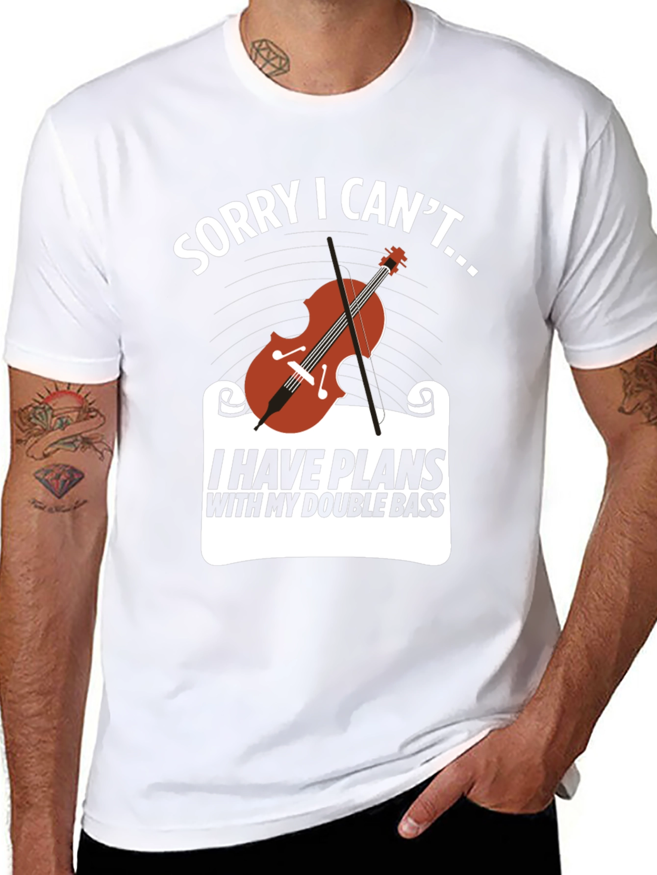 Double Bass Player T-Shirt: Sorry I Cant...