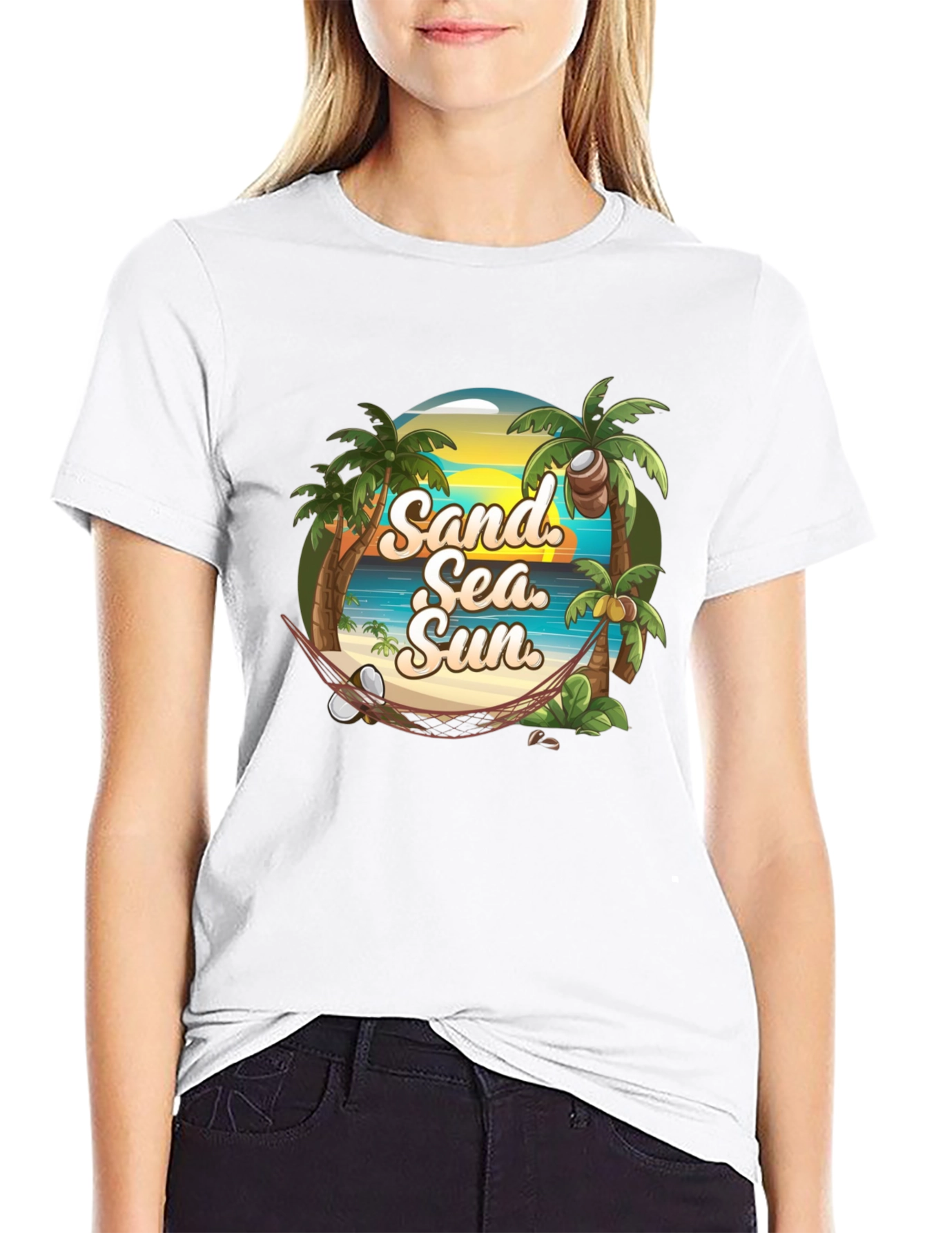 Tropical Beach T-Shirt: Sand Sea Sun