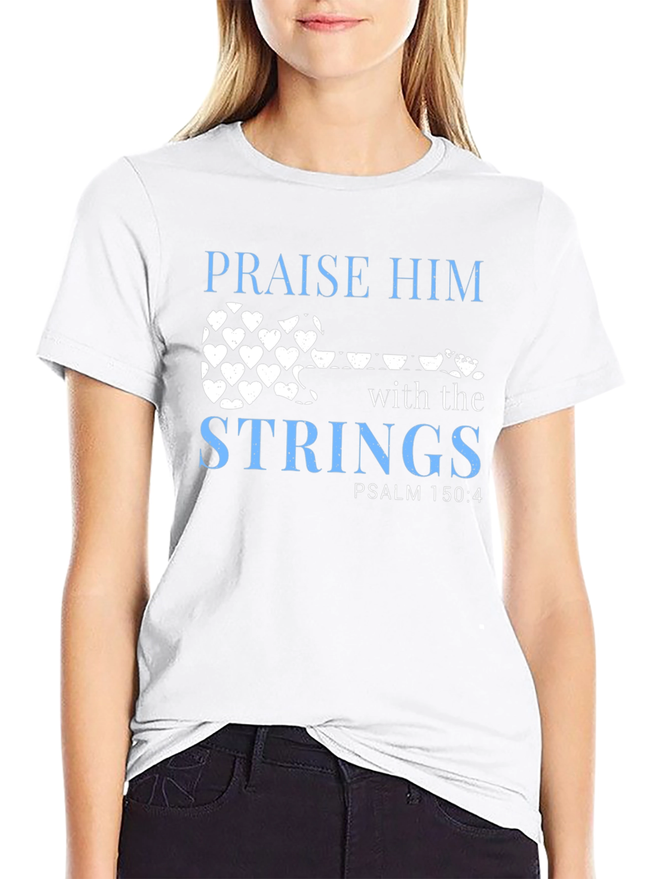 Praise Him with the Strings Christian T-Shirt