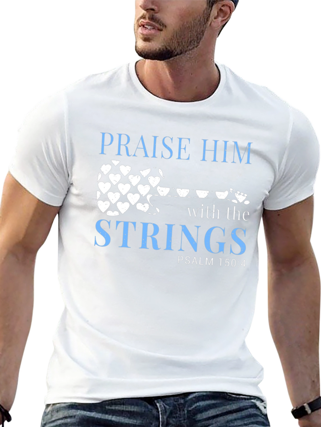 Praise Him with the Strings Christian T-Shirt