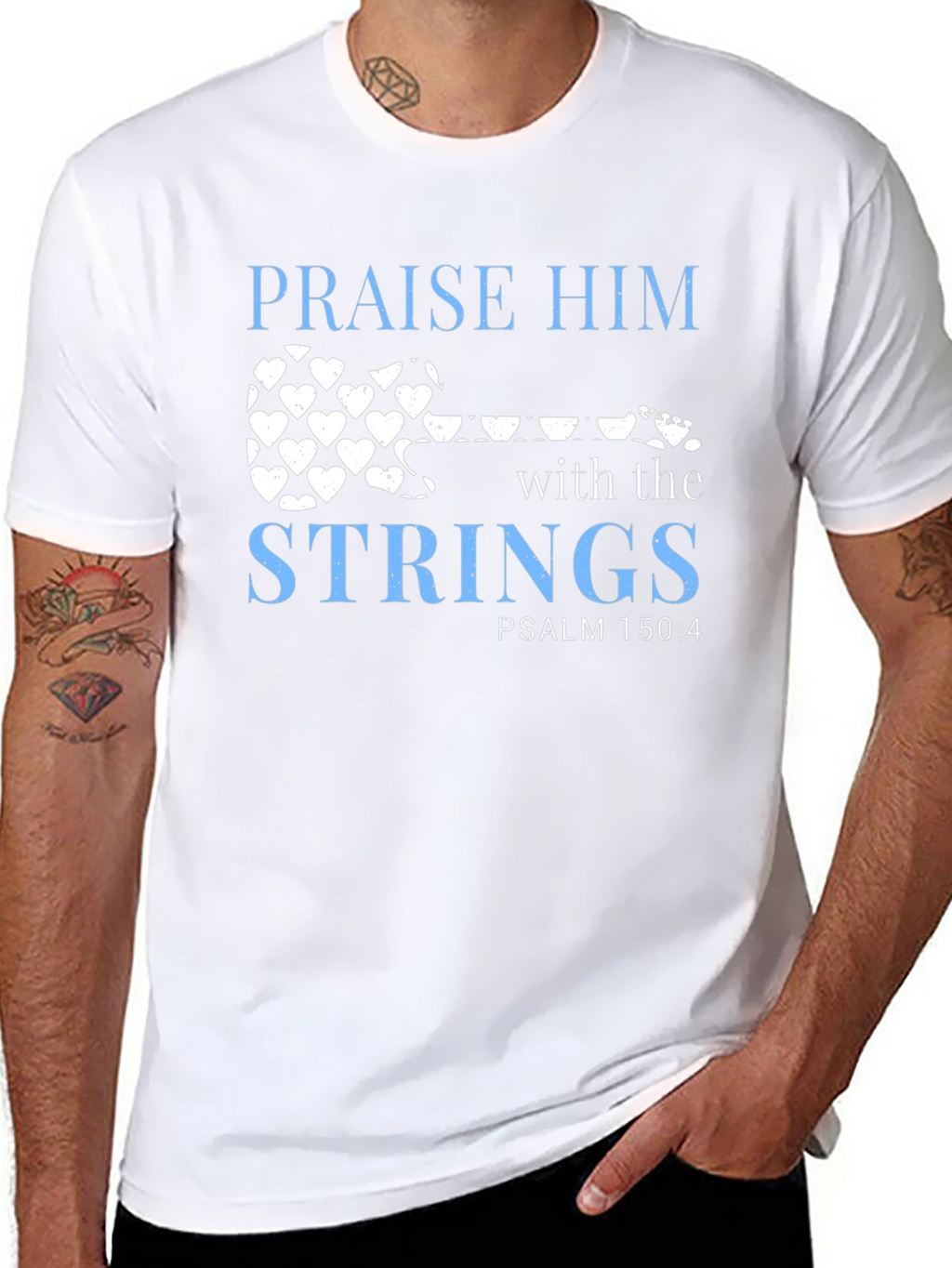 Praise Him with the Strings Christian T-Shirt