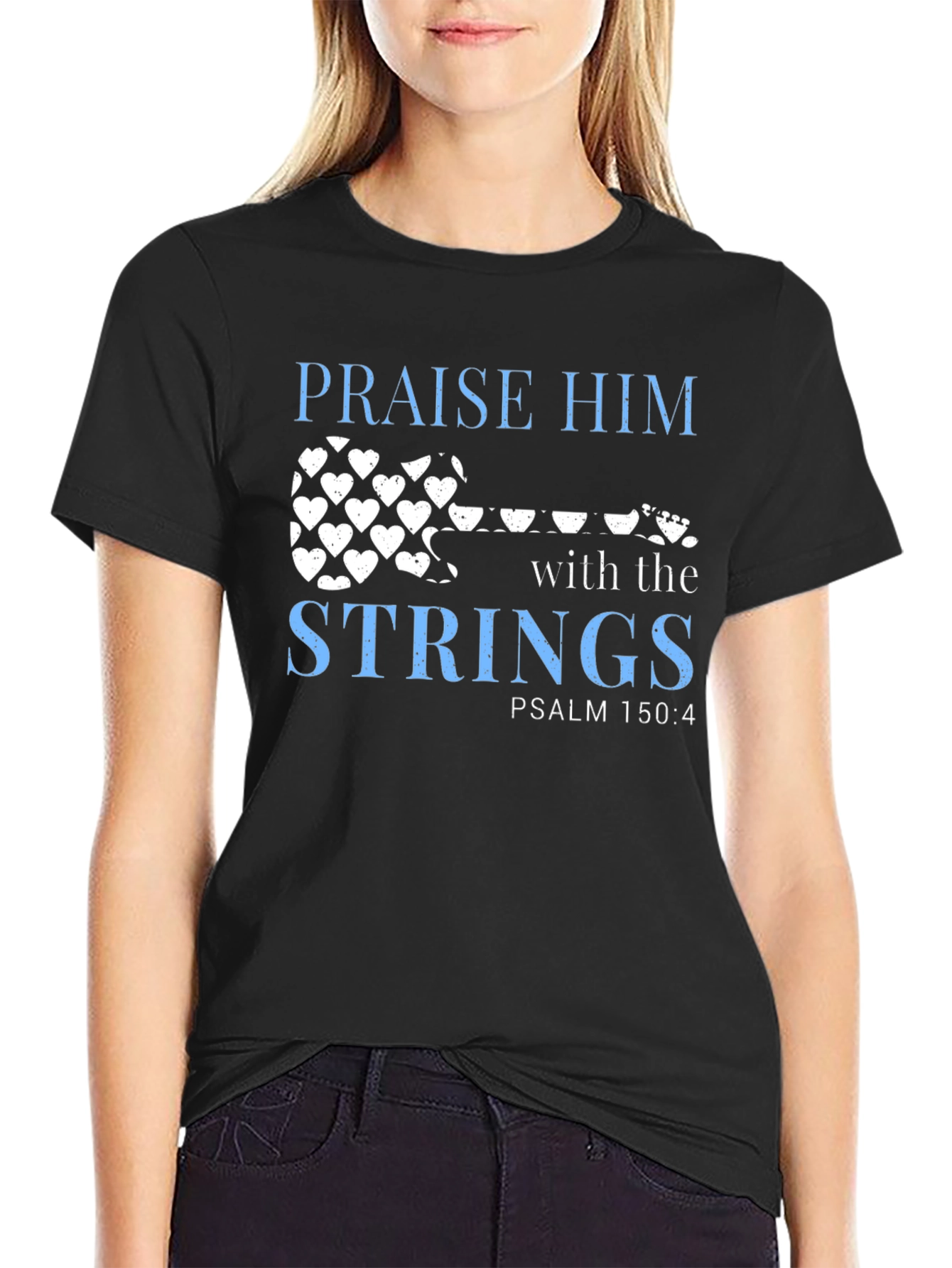 Praise Him with the Strings Christian T-Shirt