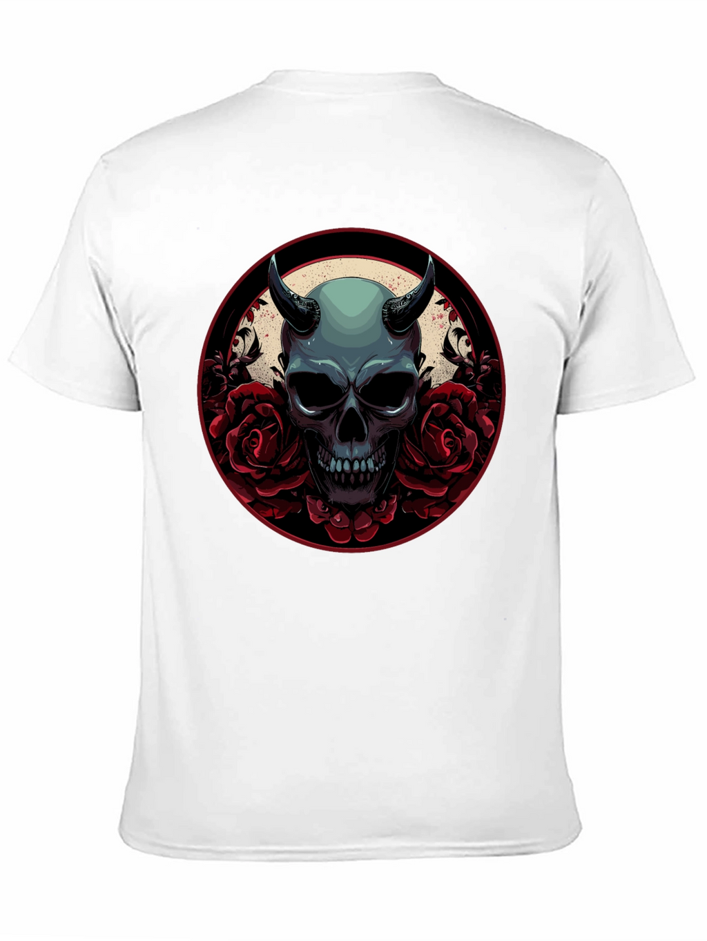Skull & Roses Graphic Tee - Dark Aesthetic