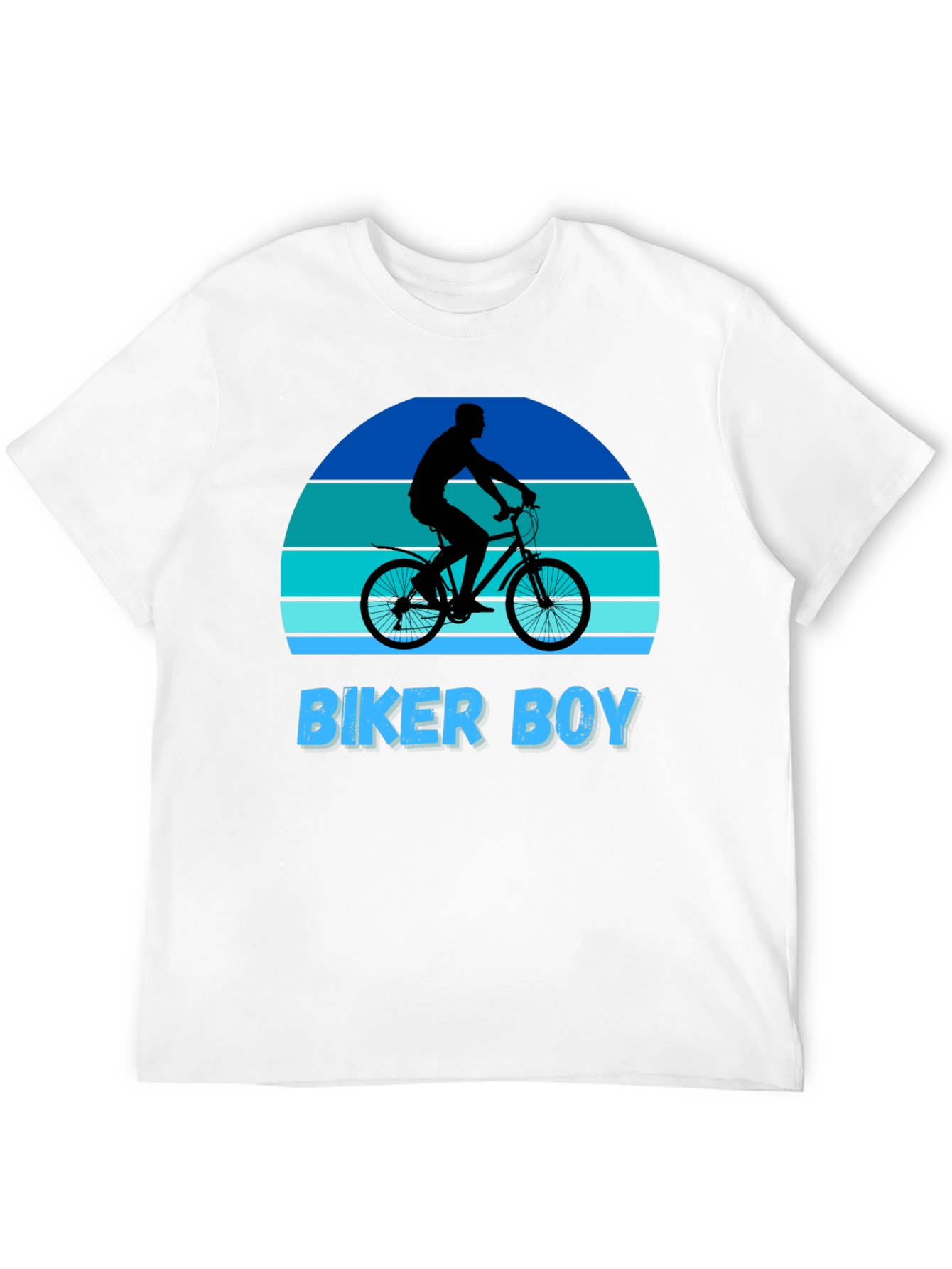 Biker Boy Graphic Tee - Retro Sunset Design