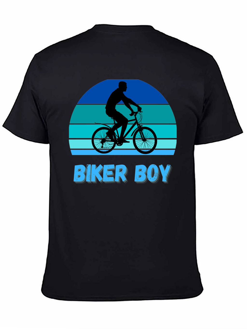 Biker Boy Graphic Tee - Retro Sunset Design