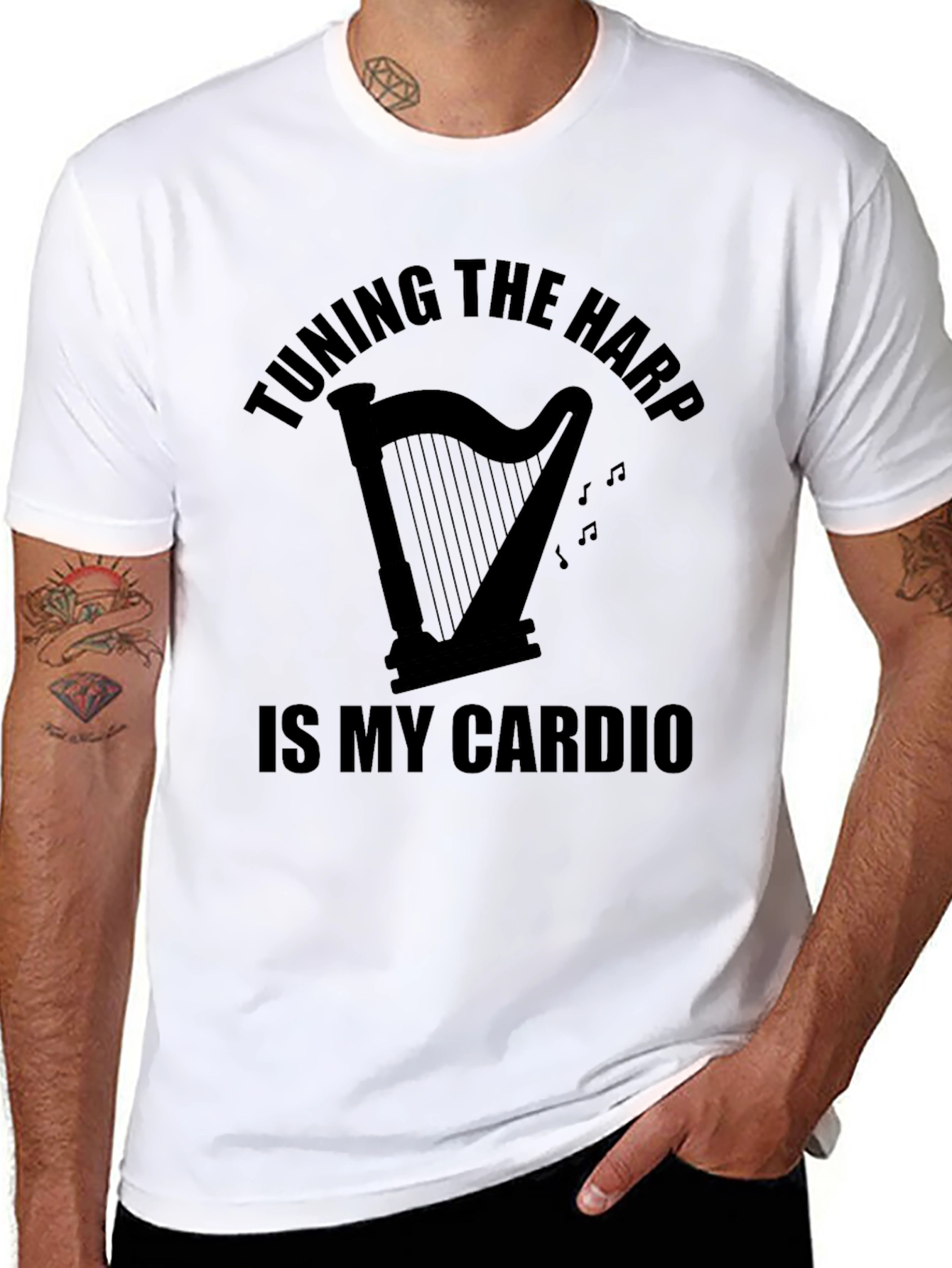 Tuning the Harp is My Cardio T-Shirt