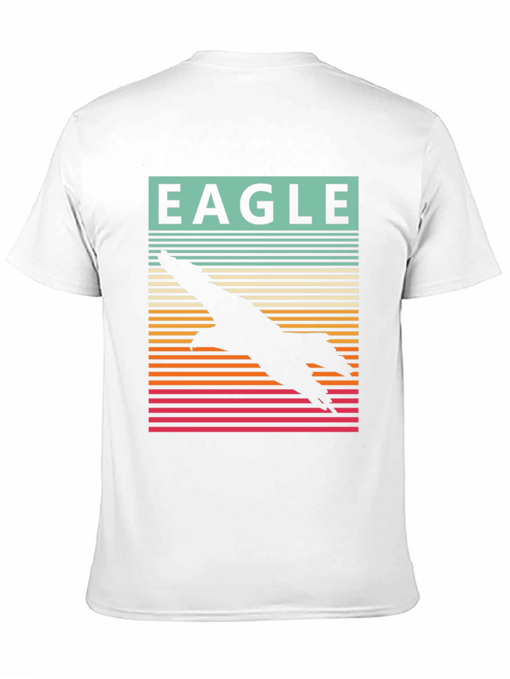 Eagle Silhouette Retro Style Graphic T-Shirt