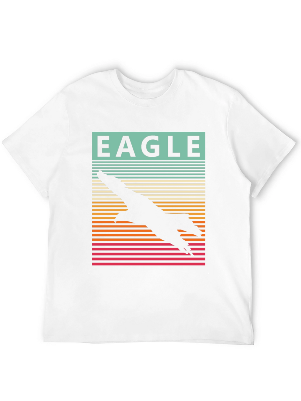 Eagle Silhouette Retro Style Graphic T-Shirt