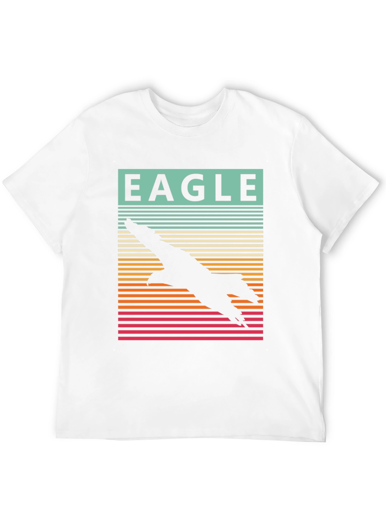 Eagle Silhouette Retro Style Graphic T-Shirt