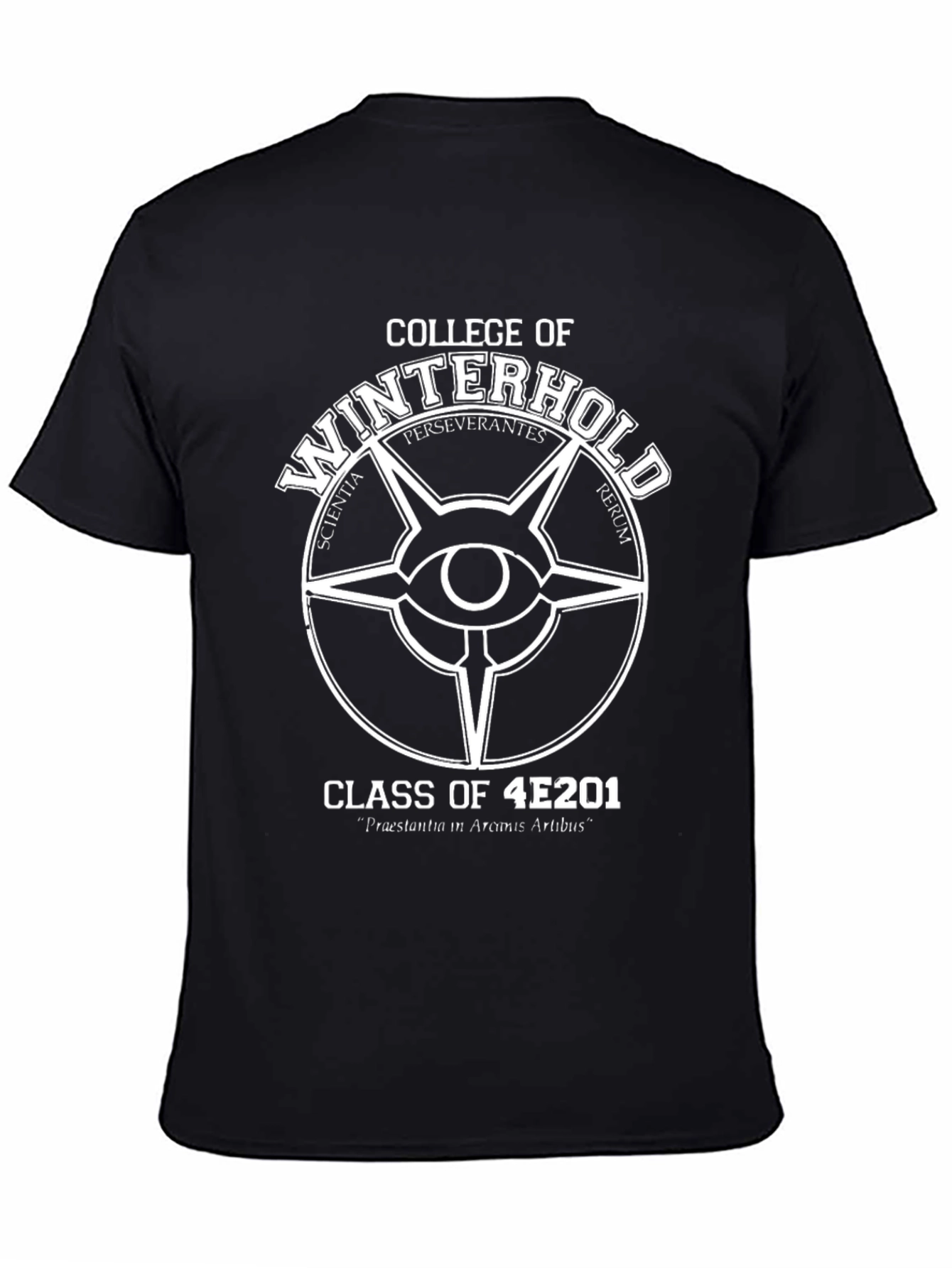 College of Winterhold Class of 4E201 Black T-Shirt