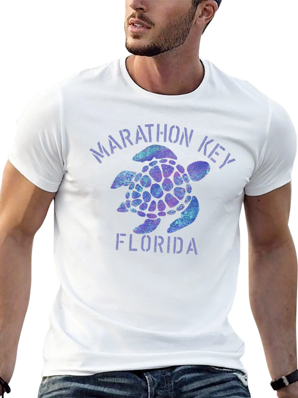 Marathon Key Florida Turtle Graphic T-Shirt