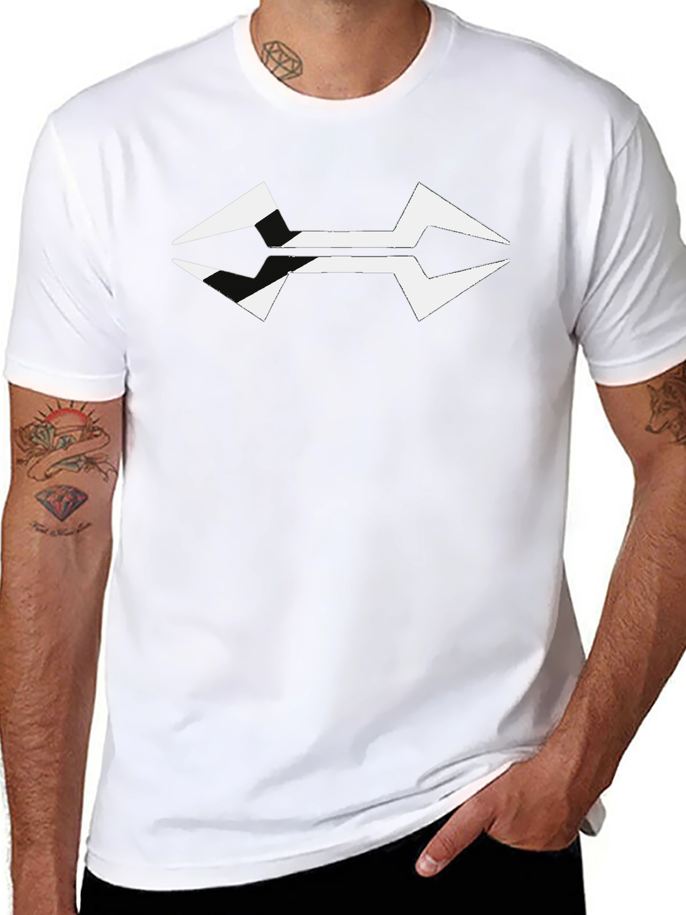 Modern Arrowhead Graphic Black T-Shirt