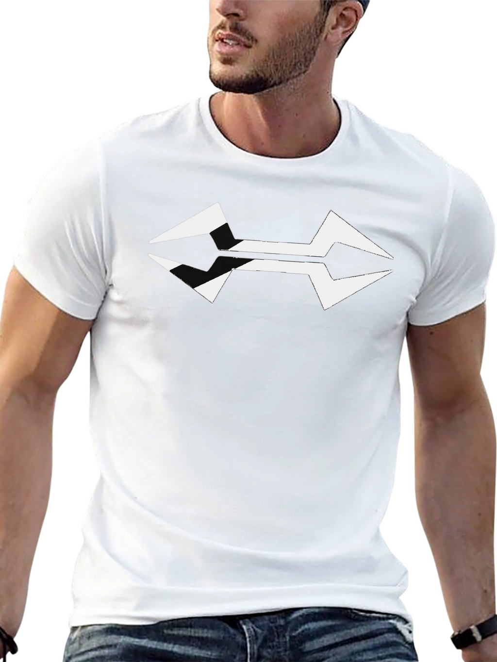 Modern Arrowhead Graphic Black T-Shirt