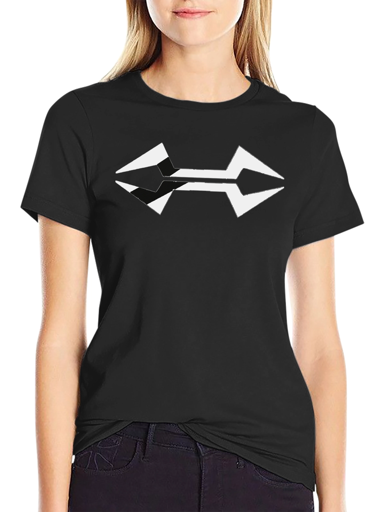 Modern Arrowhead Graphic Black T-Shirt