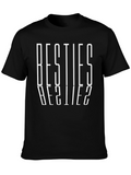 Besties Graphic Tee - Black Crewneck T-Shirt