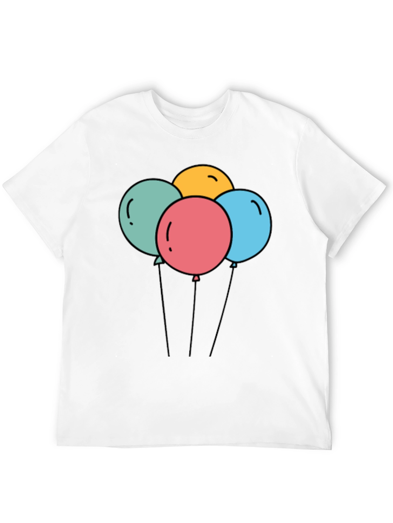 Balloons Graphic Black T-Shirt