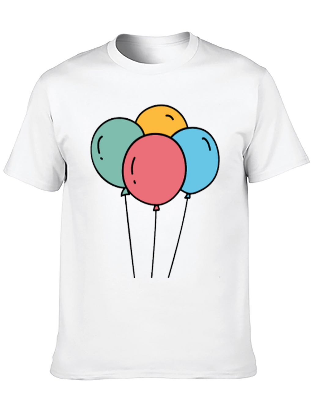 Balloons Graphic Black T-Shirt