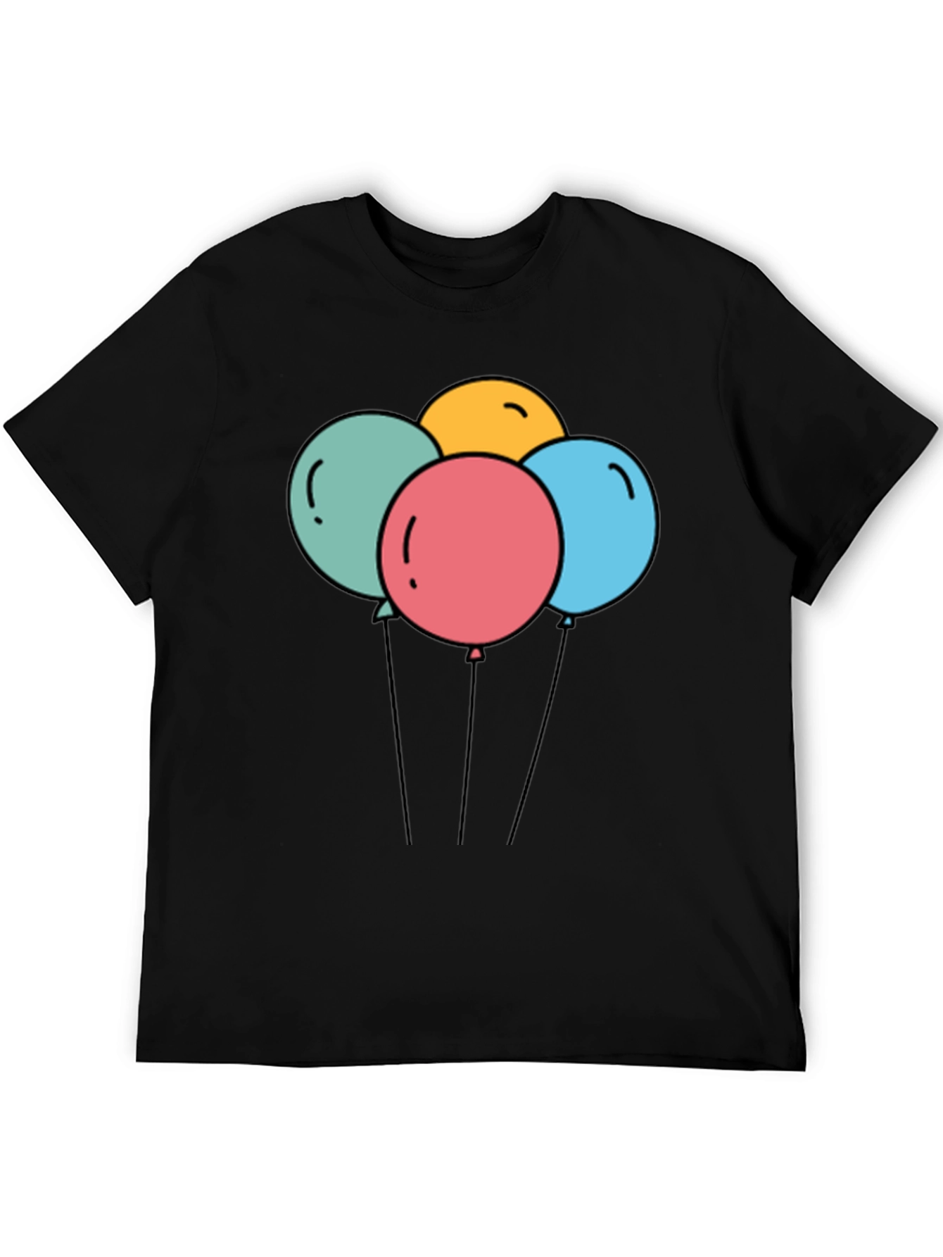 Balloons Graphic Black T-Shirt