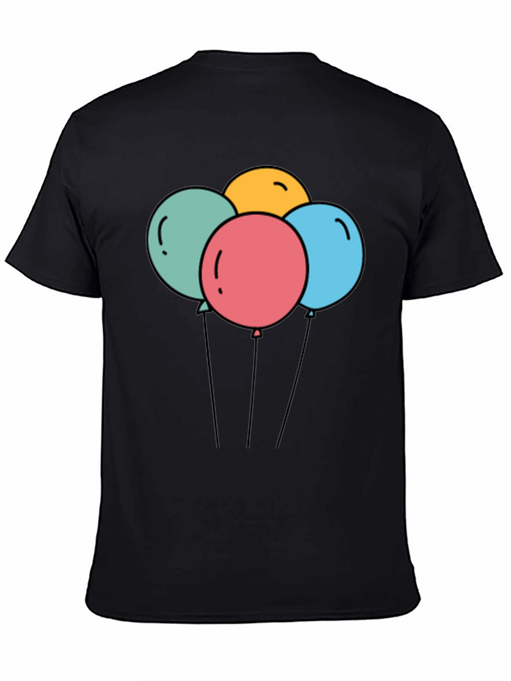 Balloons Graphic Black T-Shirt