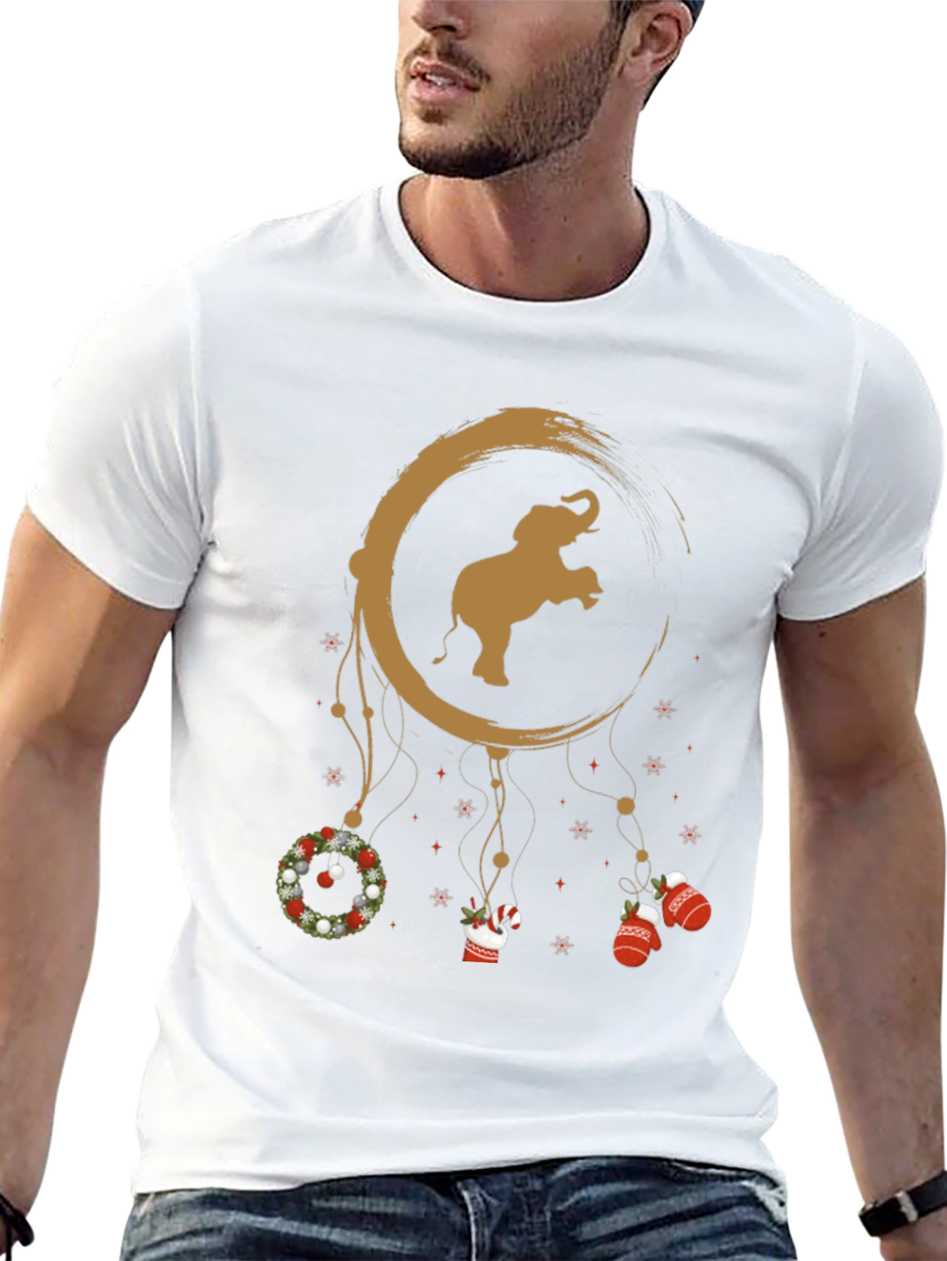 Festive Elephant Dreamcatcher Graphic Tee
