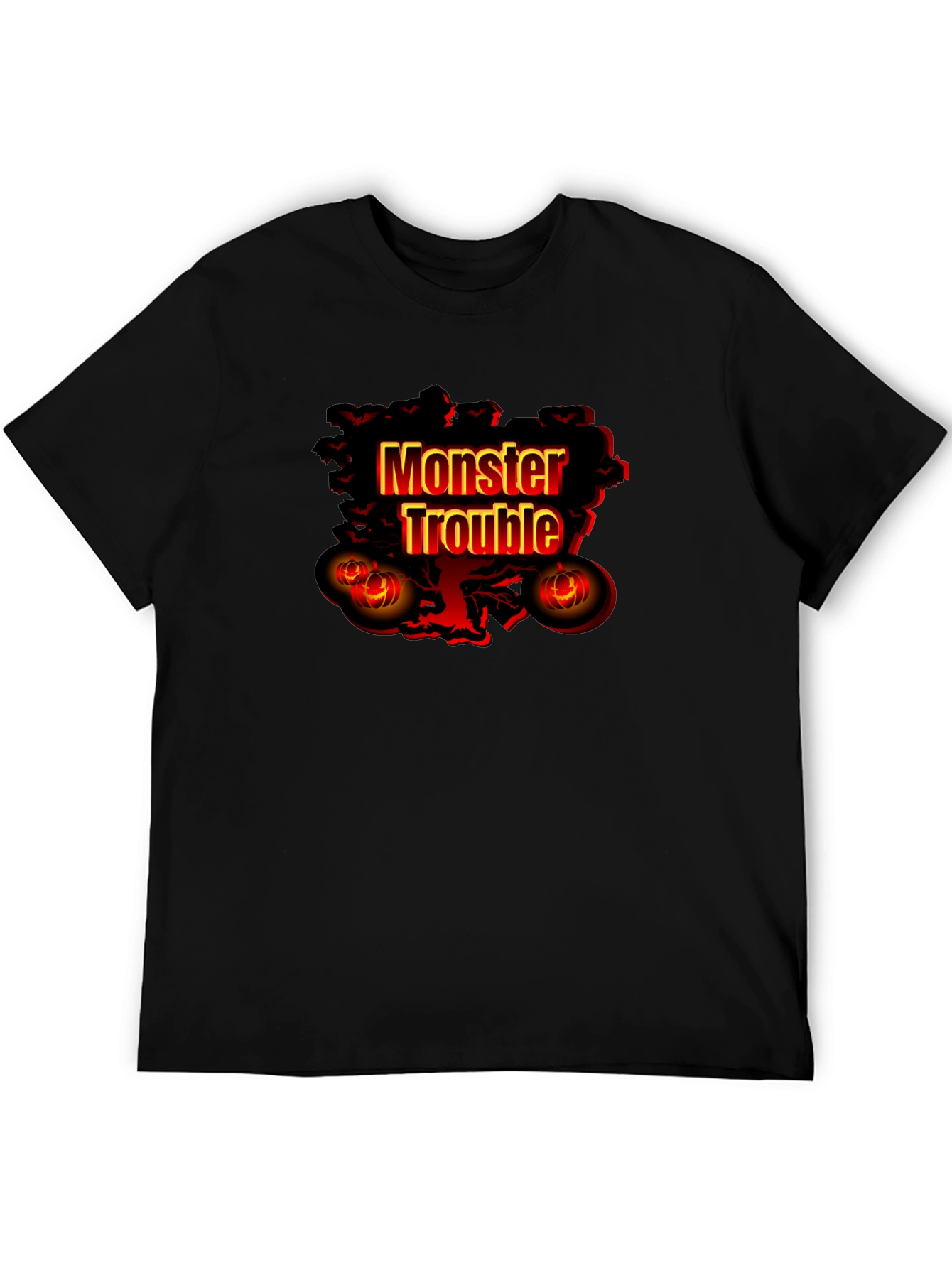 Monster Trouble Graphic Tee - Halloween Shirt