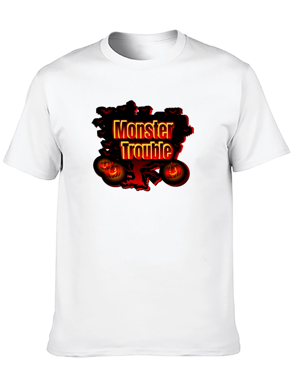 Monster Trouble Graphic Tee - Halloween Shirt