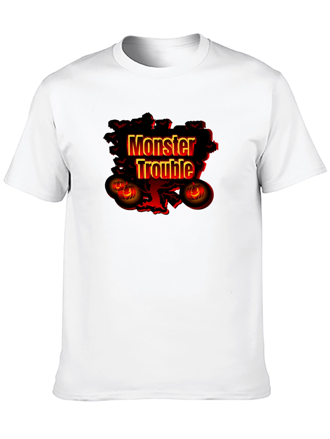 Monster Trouble Graphic Tee - Halloween Shirt