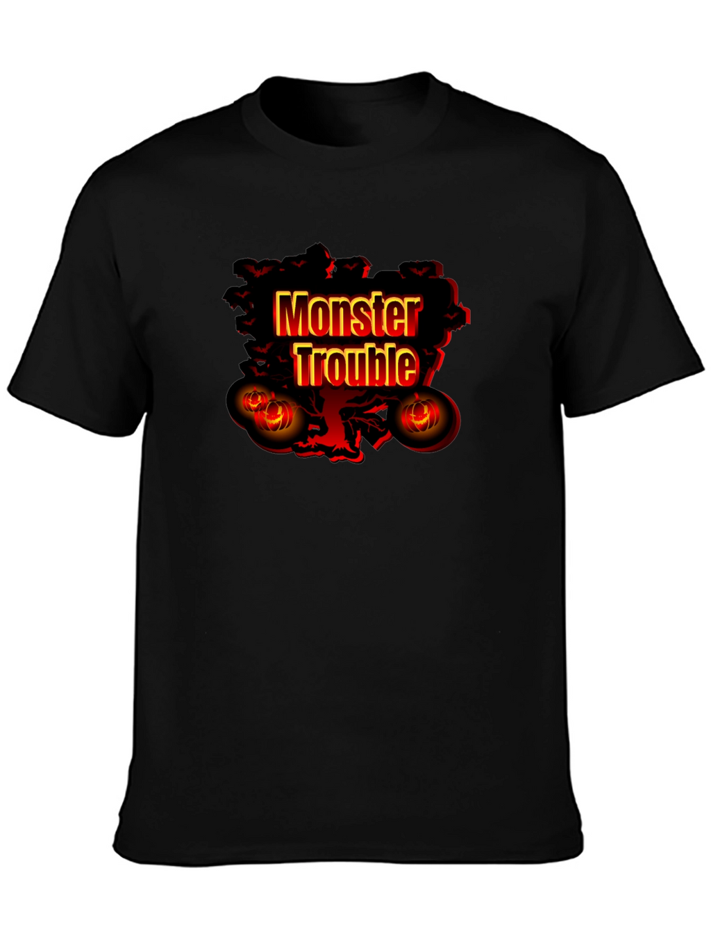 Monster Trouble Graphic Tee - Halloween Shirt