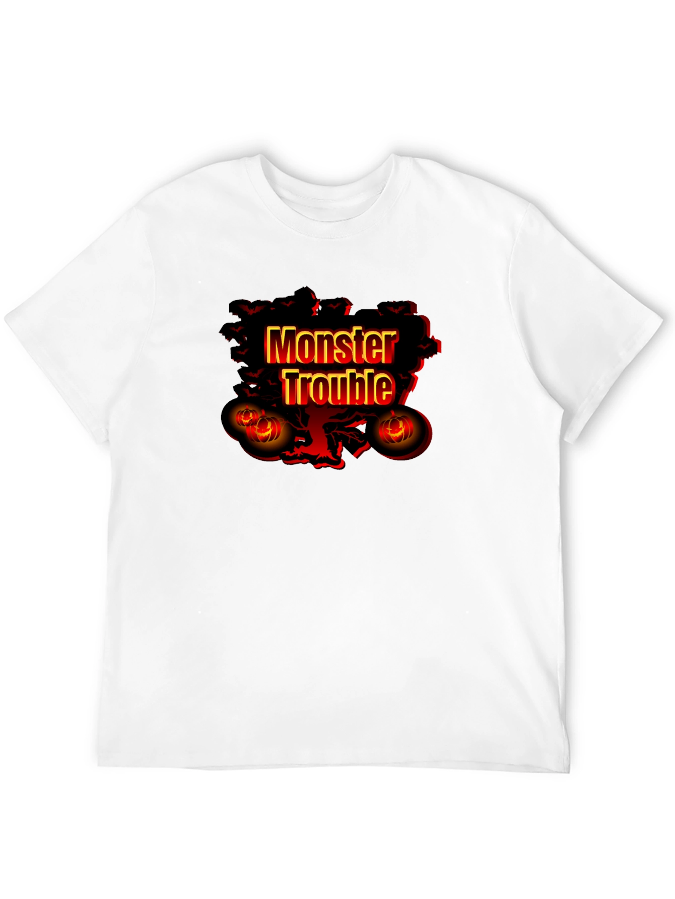 Monster Trouble Graphic Tee - Halloween Shirt