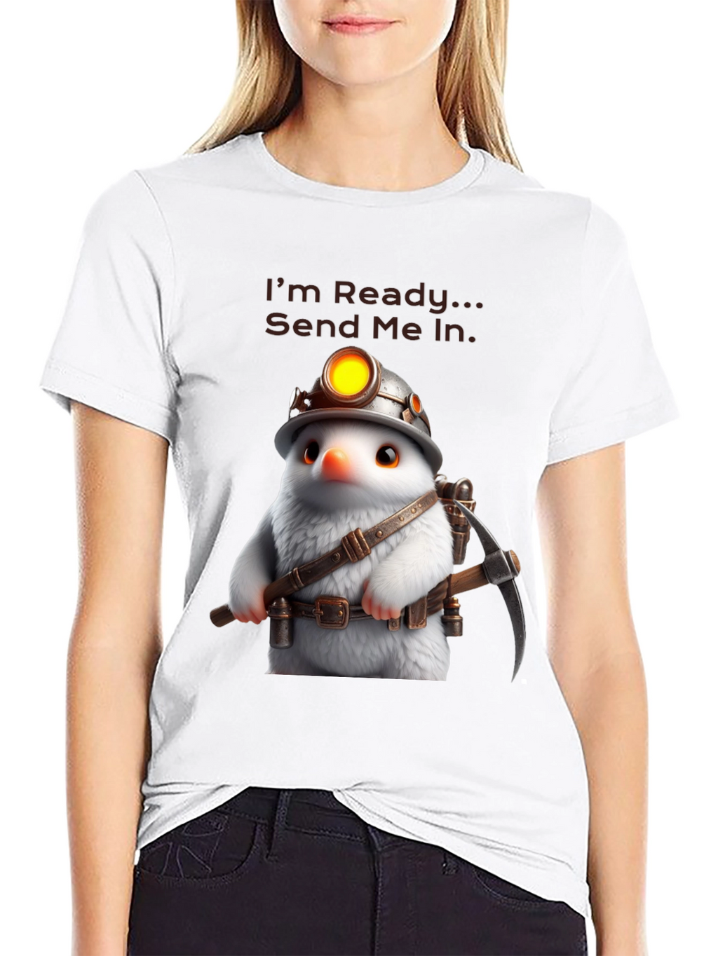 Ready Miner T-Shirt - Unique Cartoon Design