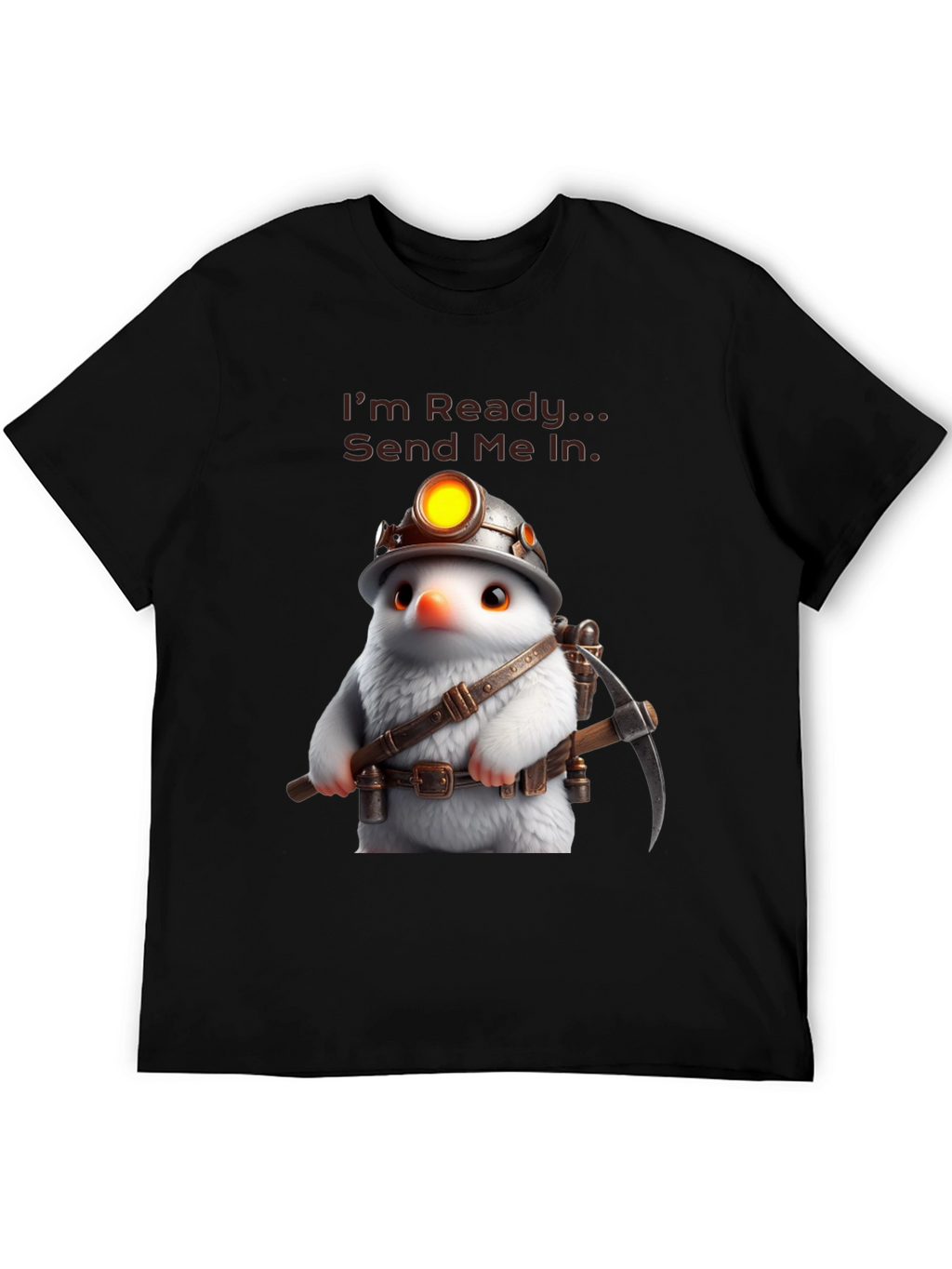 Ready Miner T-Shirt - Unique Cartoon Design