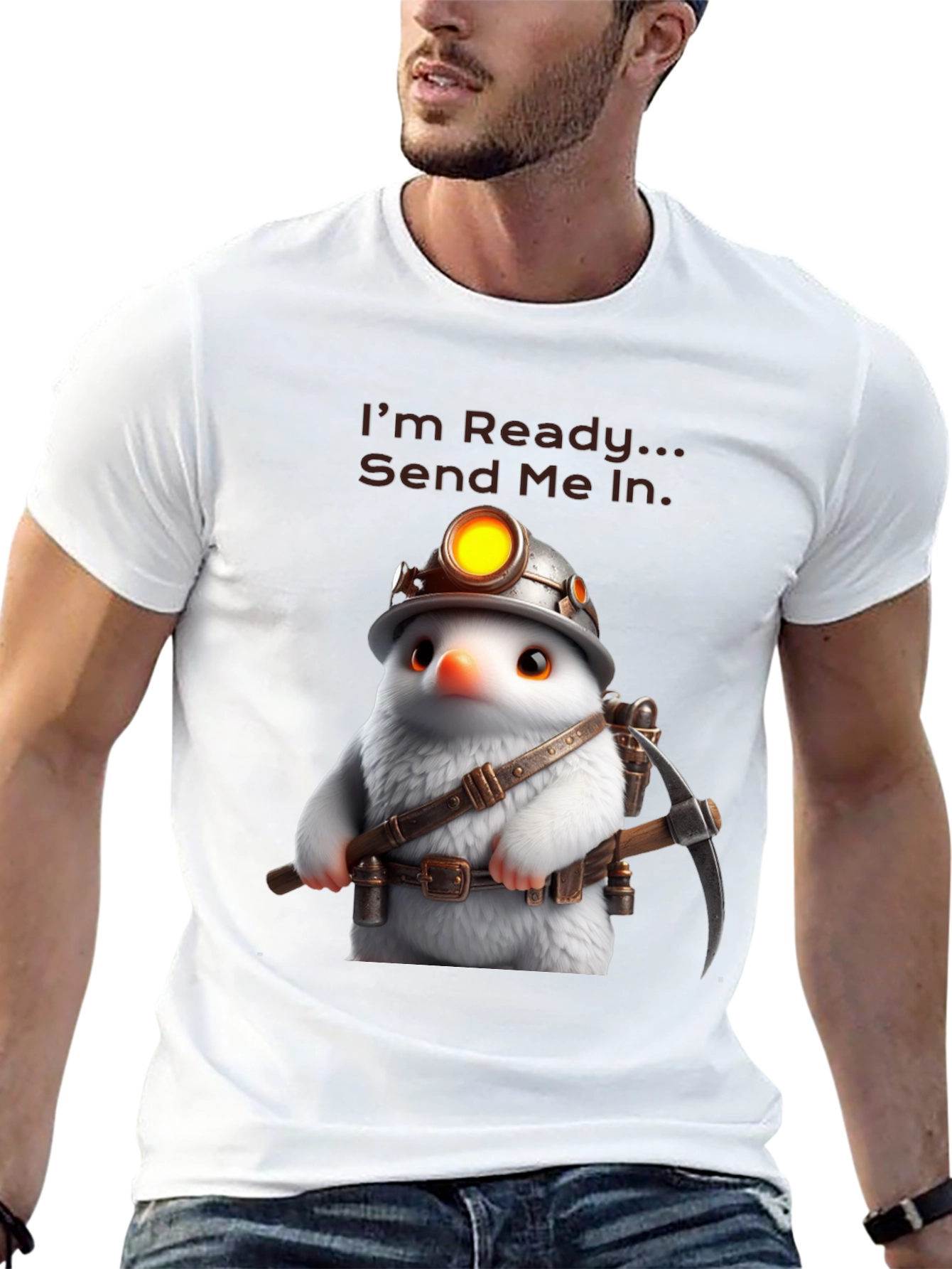 Ready Miner T-Shirt - Unique Cartoon Design