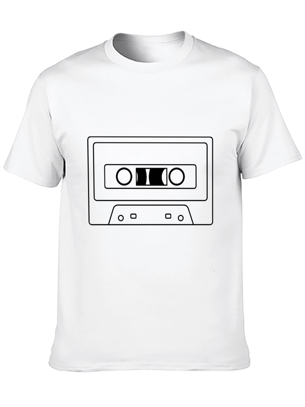Retro Cassette Tape Graphic Black T-Shirt