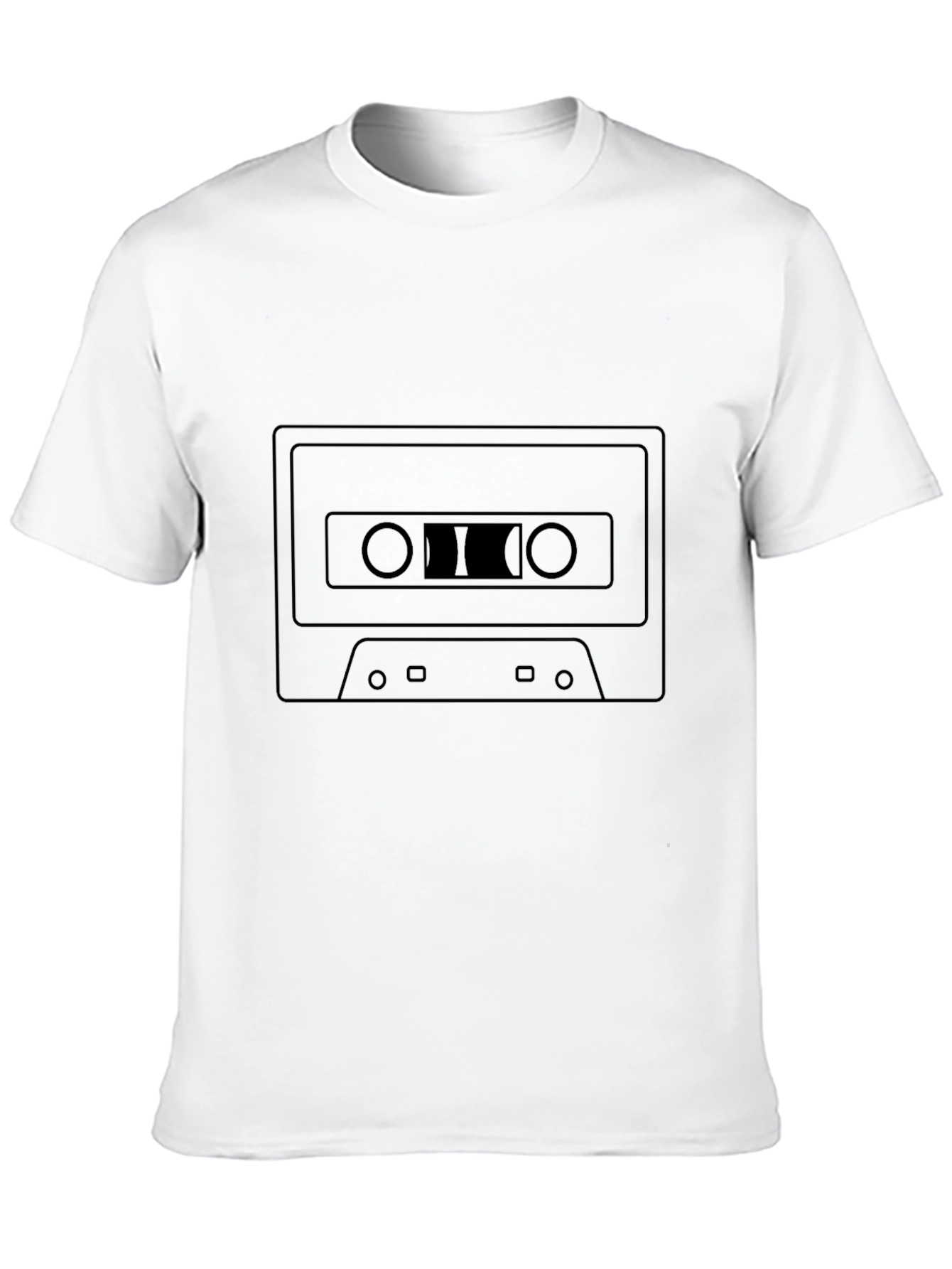 Retro Cassette Tape Graphic Black T-Shirt
