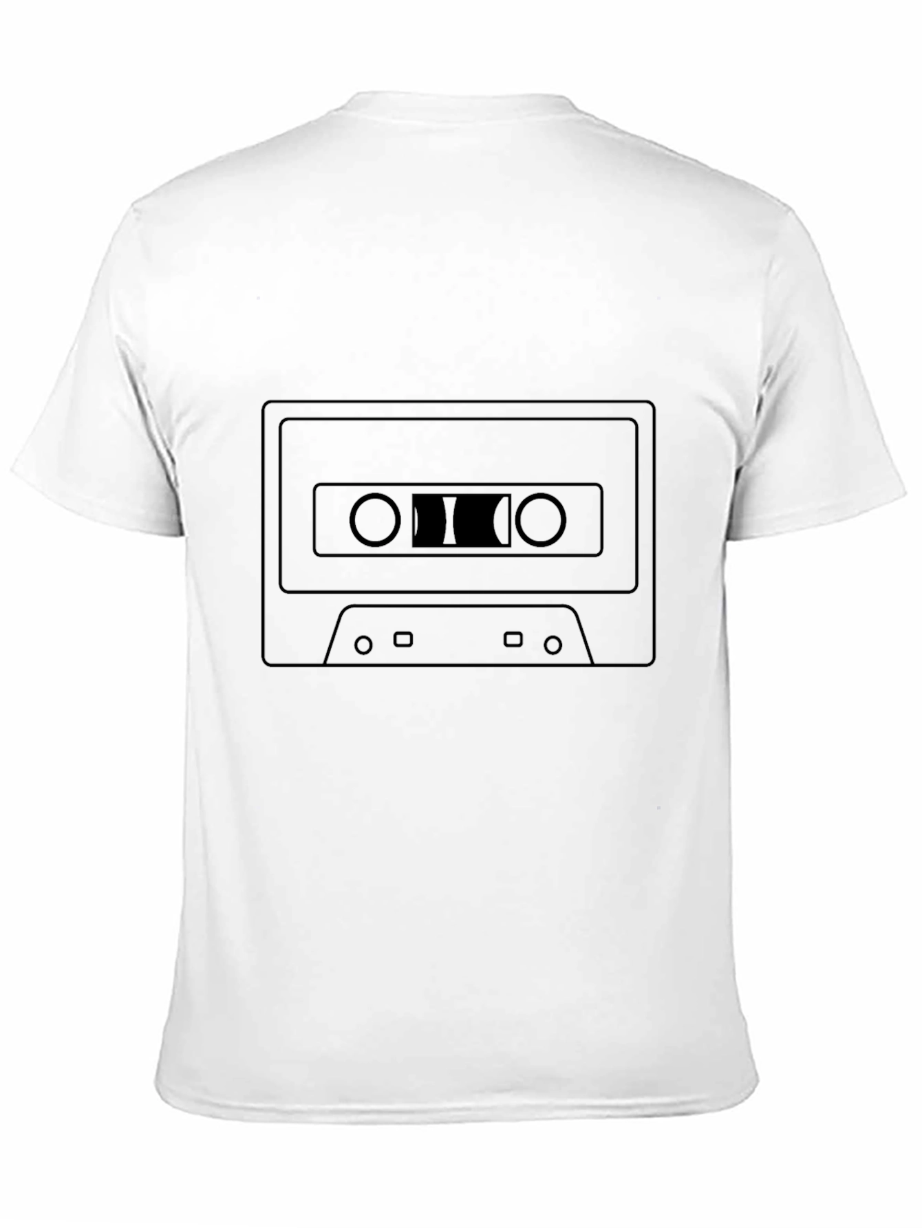 Retro Cassette Tape Graphic Black T-Shirt