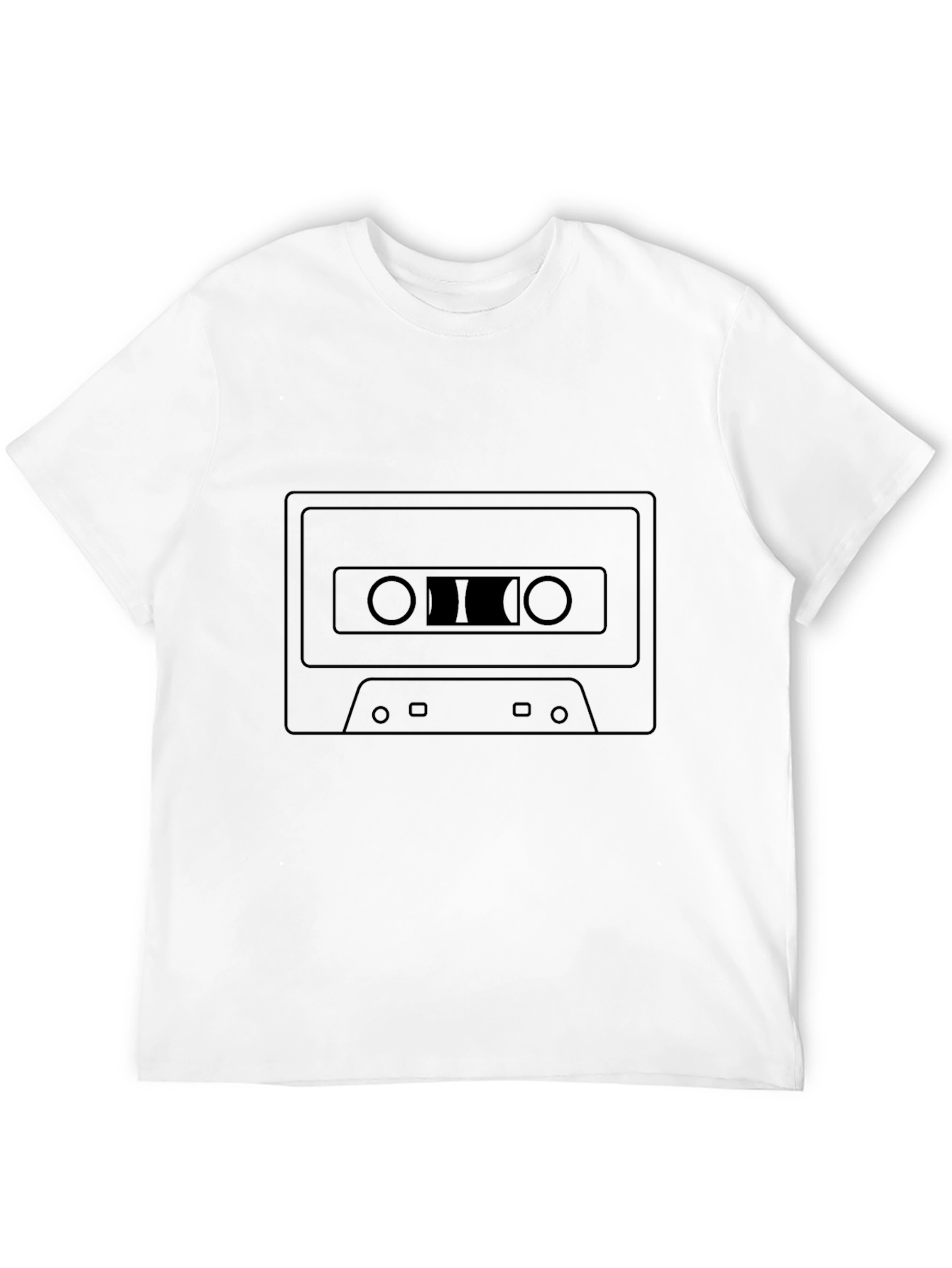 Retro Cassette Tape Graphic Black T-Shirt