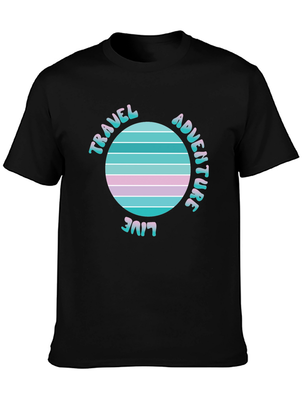 Travel Adventure Live T-Shirt Retro Graphic Tee
