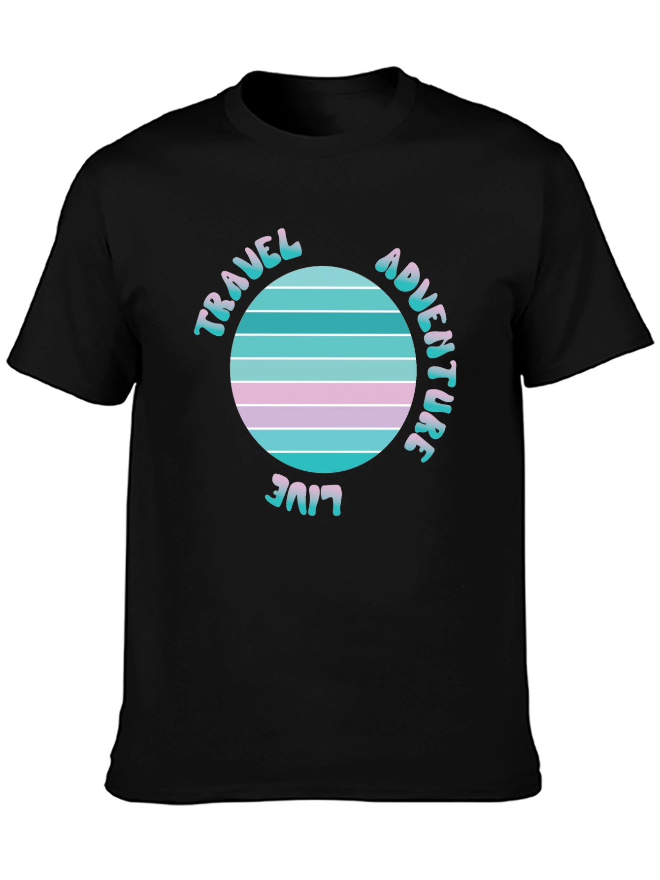 Travel Adventure Live T-Shirt Retro Graphic Tee