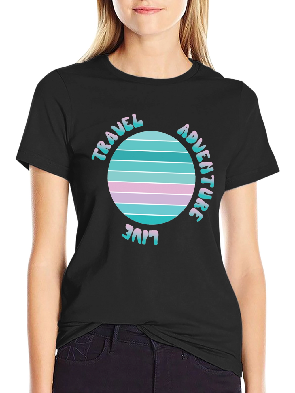 Travel Adventure Live T-Shirt Retro Graphic Tee