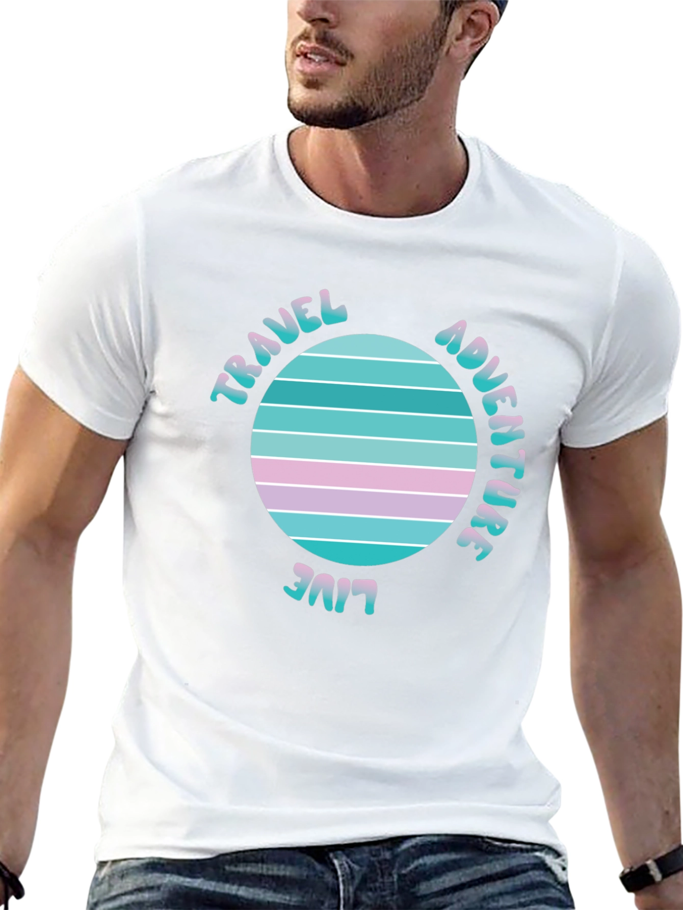 Travel Adventure Live T-Shirt Retro Graphic Tee