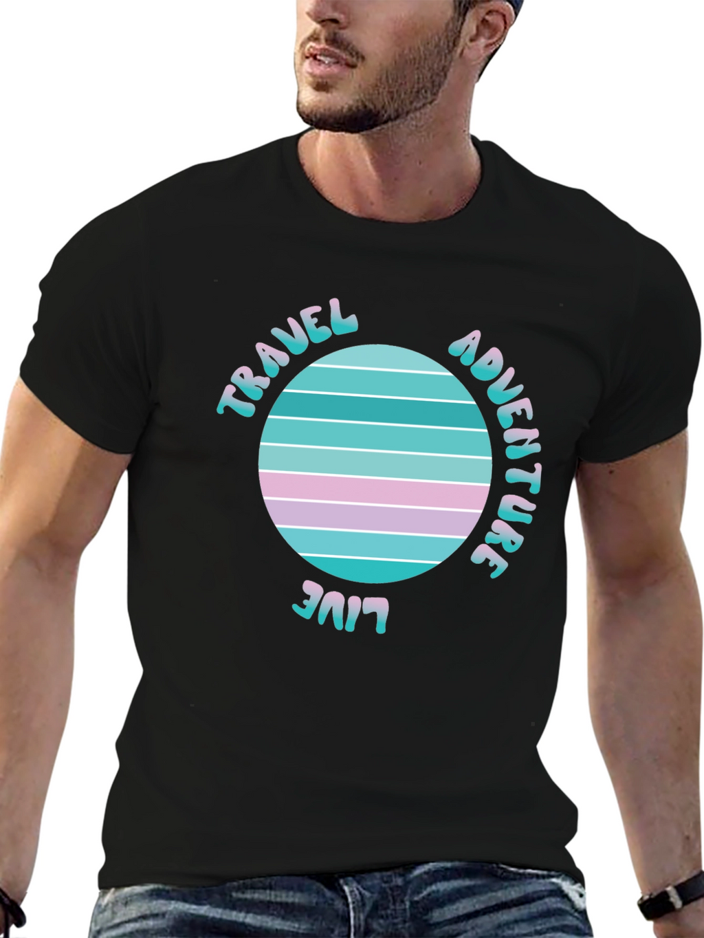 Travel Adventure Live T-Shirt Retro Graphic Tee
