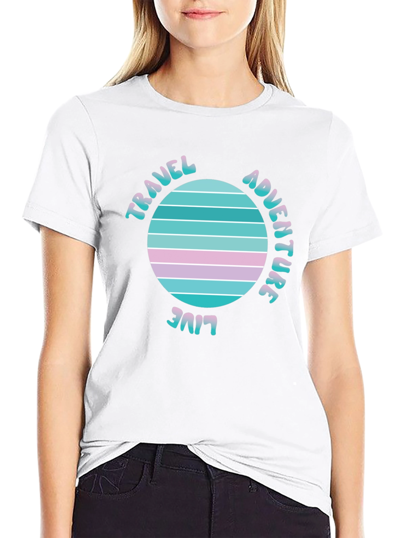 Travel Adventure Live T-Shirt Retro Graphic Tee