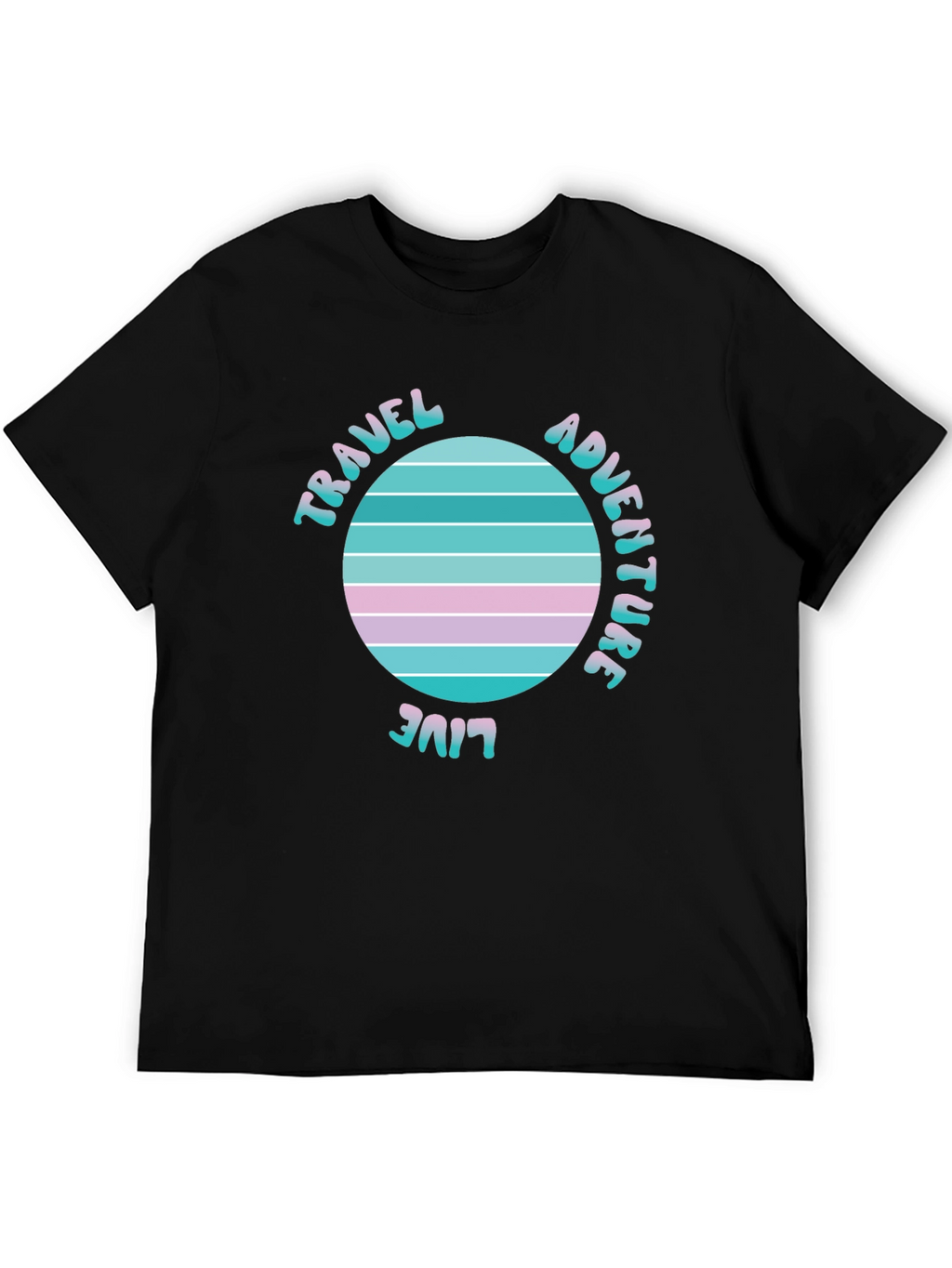 Travel Adventure Live T-Shirt Retro Graphic Tee